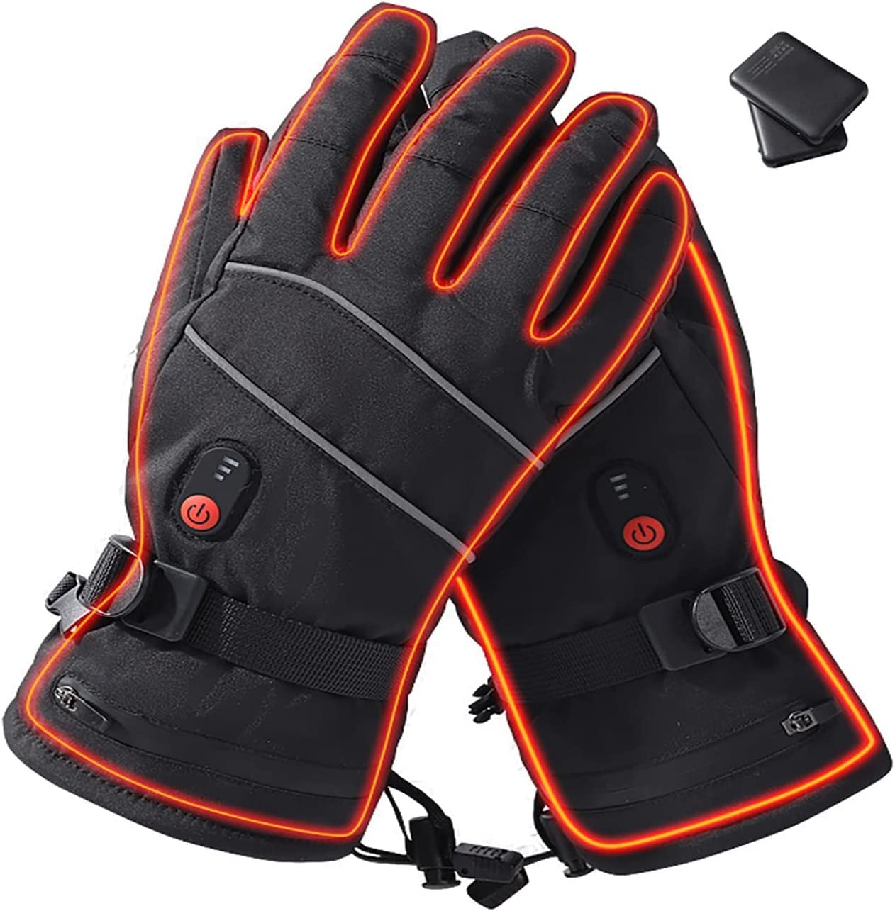Gants de moto chauffants durables et imperméables pour affronter la neige