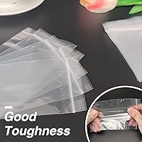 Vista 6 de Bolsas de plástico Aubeco, 200 piezas de 4 x 6 pulgadas de 2 mil de espesor, bolsas con cremallera, bolsa transparente para joyería, bolsitas