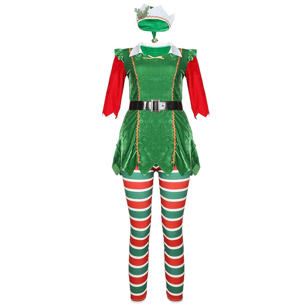 Disfraz de Navidad para Mujer y Niña, Conjunto para Fiesta Material de Franela y Poliéster, Fácil de Limpiar y Adecuado para Eventos Navideños