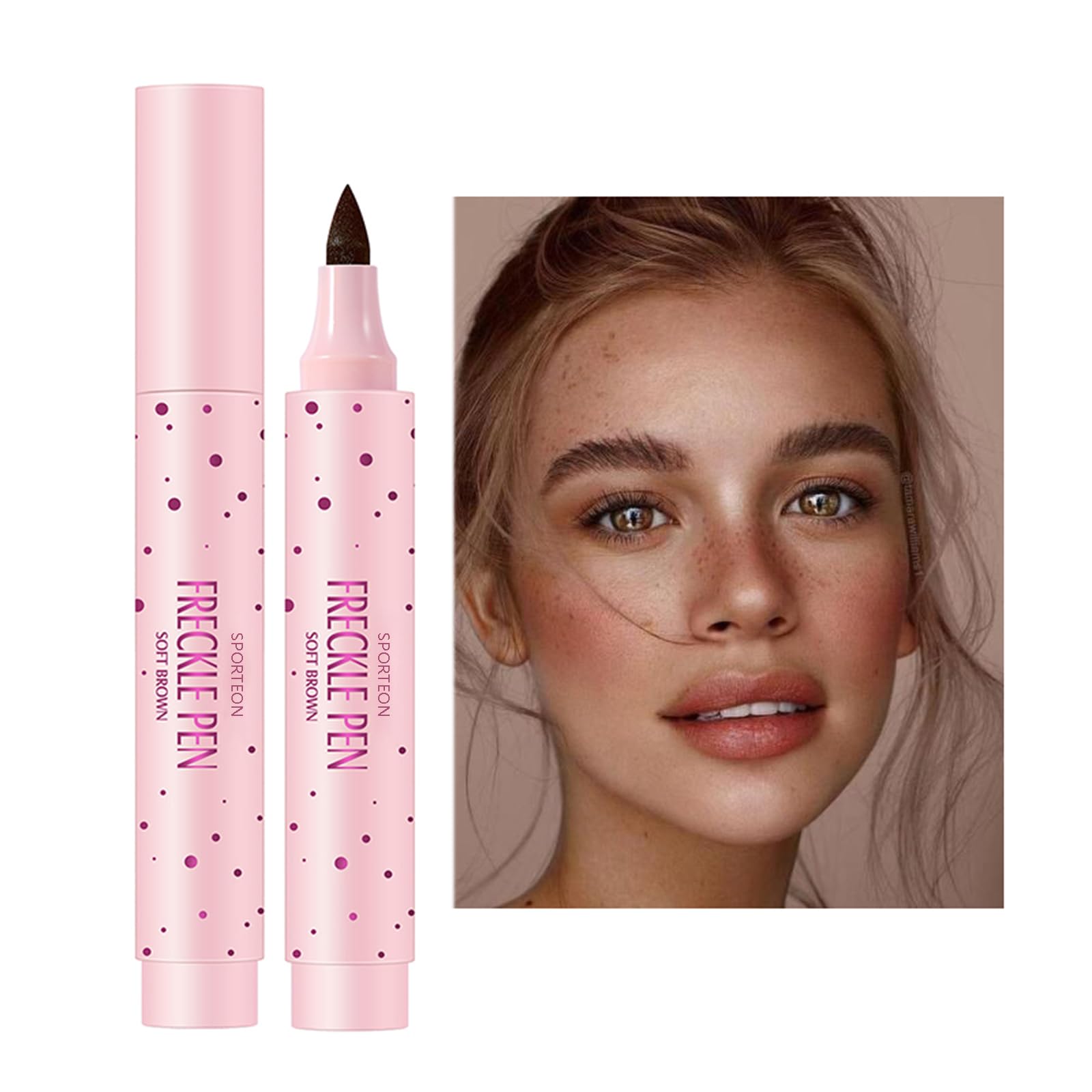 Freckles Pen, Impermeabile, Facile da Colorare, Penna a Punti Morbida, Penna per lentiggini a Simulazione Naturale Penna per lentiggini per Trucco a Lunga Durata Impermeabile (01)