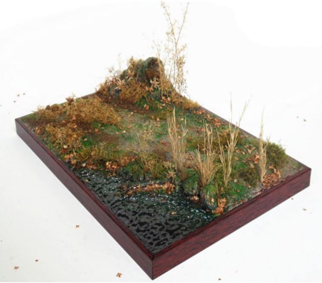 GZYF 1:35 Scale Wooden Base Meadow Building for Diorama Scenery Layout DIY, 35x24cm