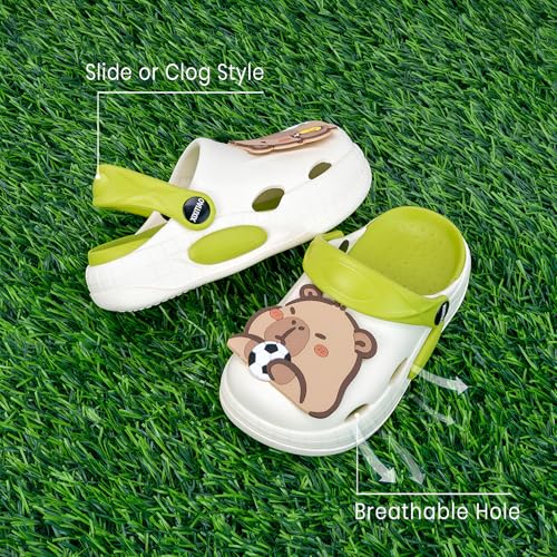 Image of Cute Capybara Slippers for Kids,Kids Girls Boys Clogs Garden Shoes,Funny Toddler Animal Slides Sandals,Water Shower Beach Pool Slippers Indoor Outdoor