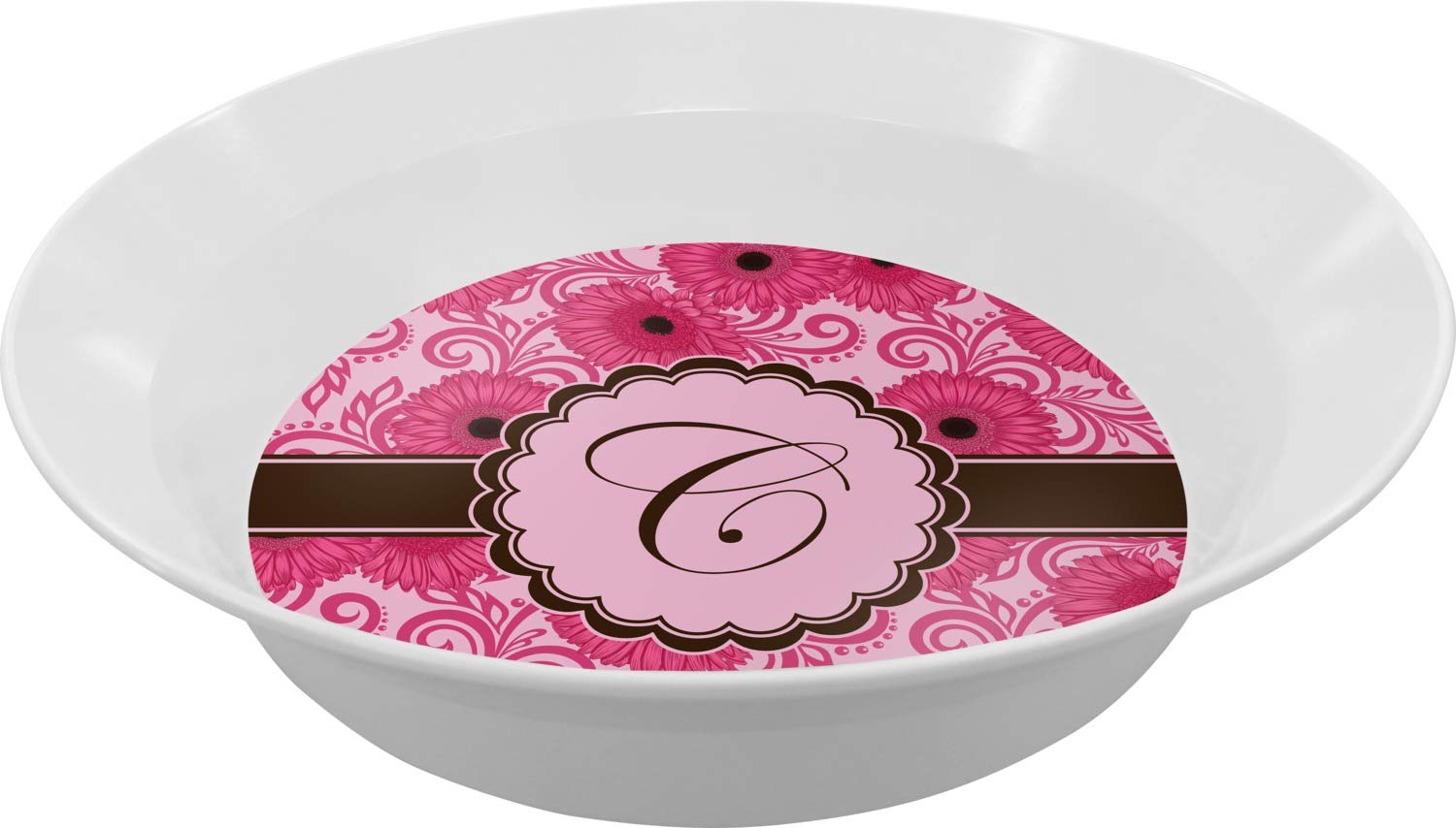 Personalized Gerbera Daisy Melamine Bowl - 12 oz