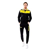 Givova Visa - Tuta Sportiva Uomo, Multicolore (Blu/Giallo Fluo)