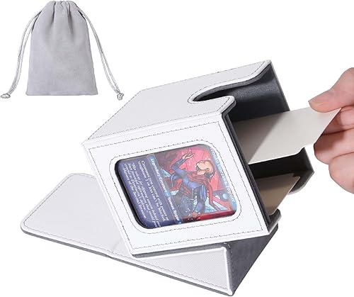 Miniatura 1 de AFIING MTG Caja de cubierta para Commander Display, caja de cartas para 100 tarjetas de doble manga, caja de almacenamiento de tarjetas Magic