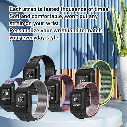 Pulseira esportiva esportiva de nylon trançado elástico 2 em 1, pulseira de reposição ajustável, par