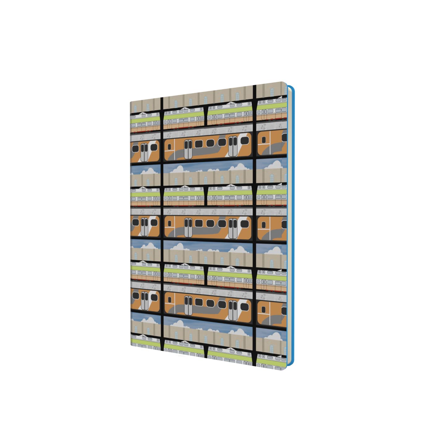 Collins Debden Collins Flourish A5 Ruled Notebook - Hardback Journal with Stylish Train Design