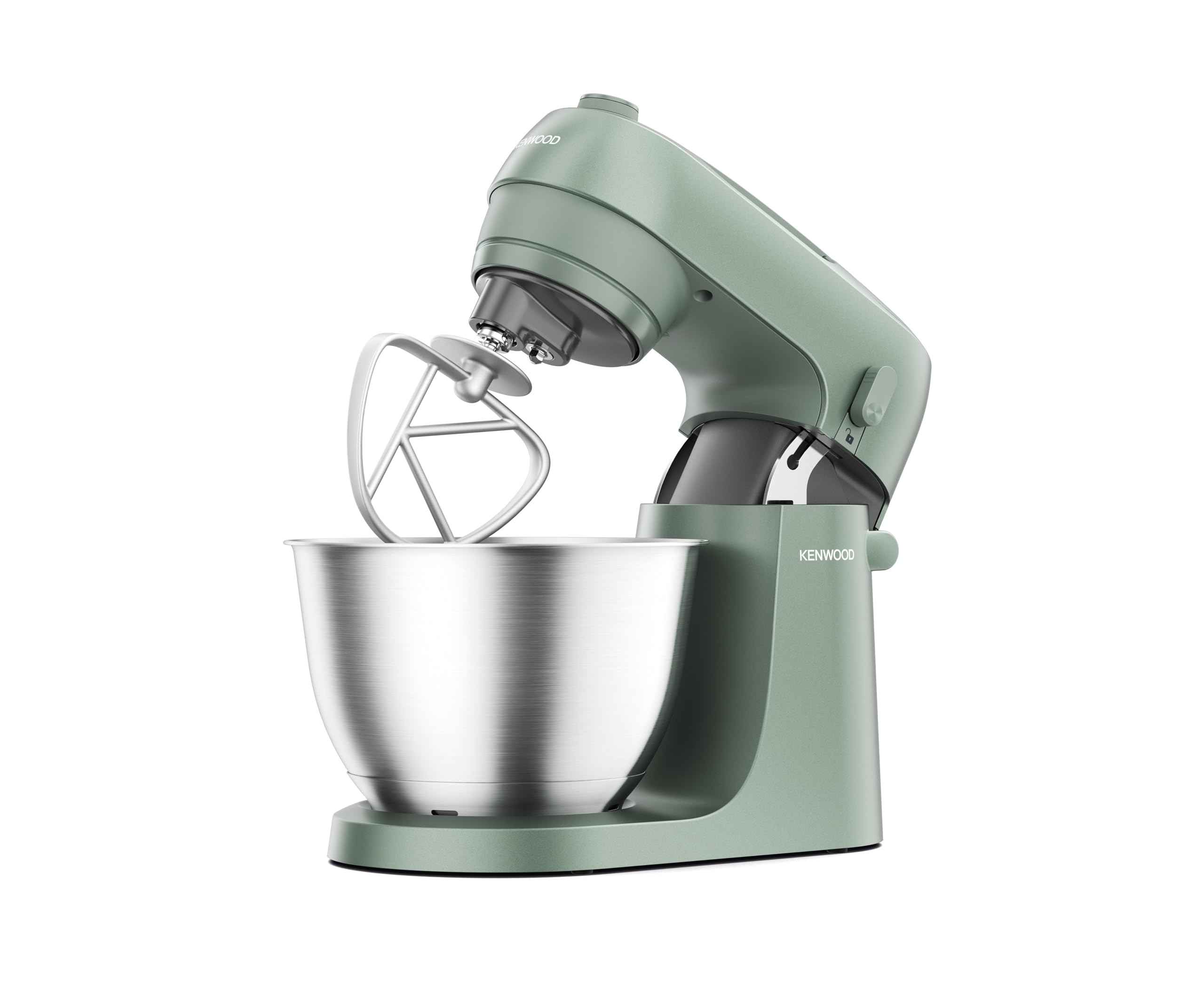 Kenwood Go KZM35000GR Robot de cuisine compact avec bol de 4 l, 3 outils mélangeurs en métal réglables en hauteur, protection anti-éclaboussures rotative, 6 niveaux, poignée de transport, 800 W, vert - 3