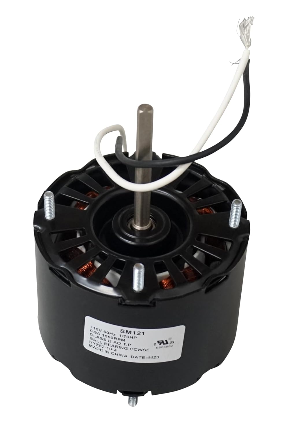 Supco Open Ventilated Motor, Shaded Pole, Ball Bearing CCWSE, 115V, SM121, D121, 82121