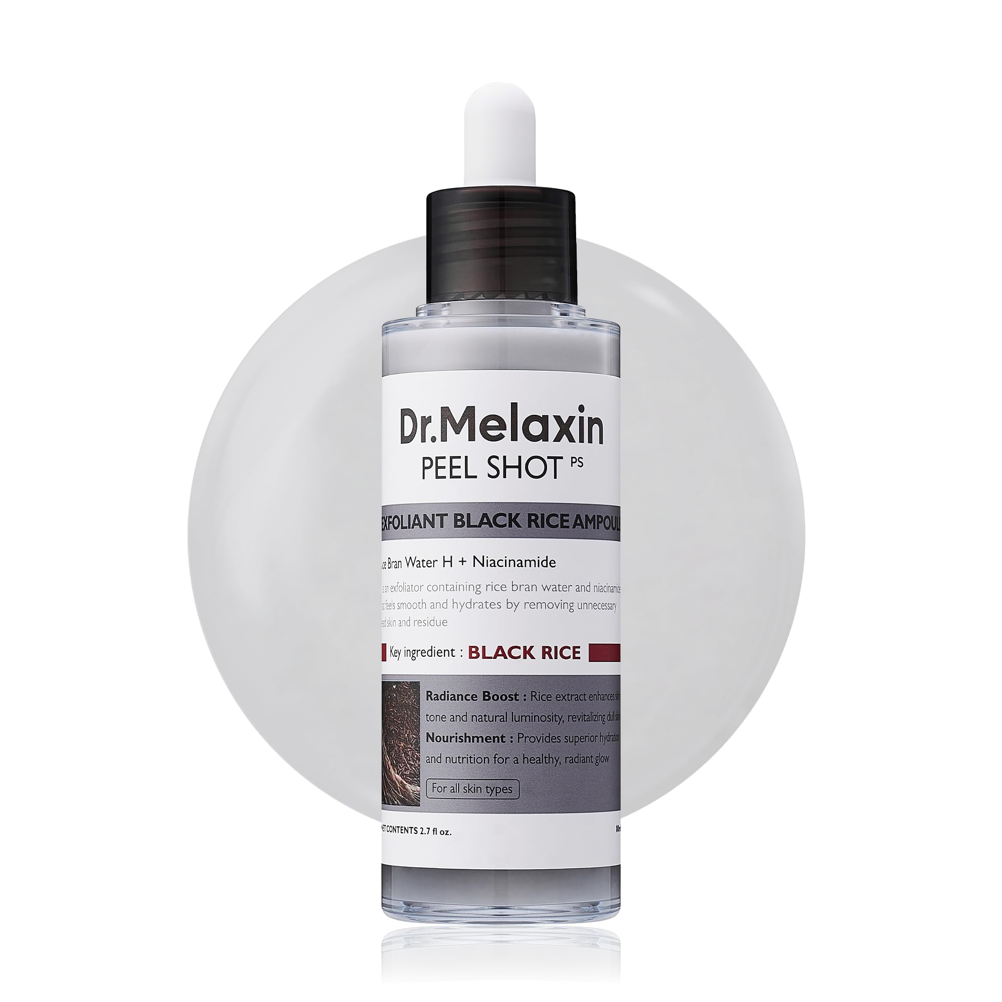 Dr. Melaxin Peel Shot Gomage Ampoule, Exfoliation, Pores, Blackheads, Sebum Peeling, Exfoliating Skin Care, Texture Rice Bran Water, Rice Bran Extract, White Rice, Black Rice, Blackhead, White Head,