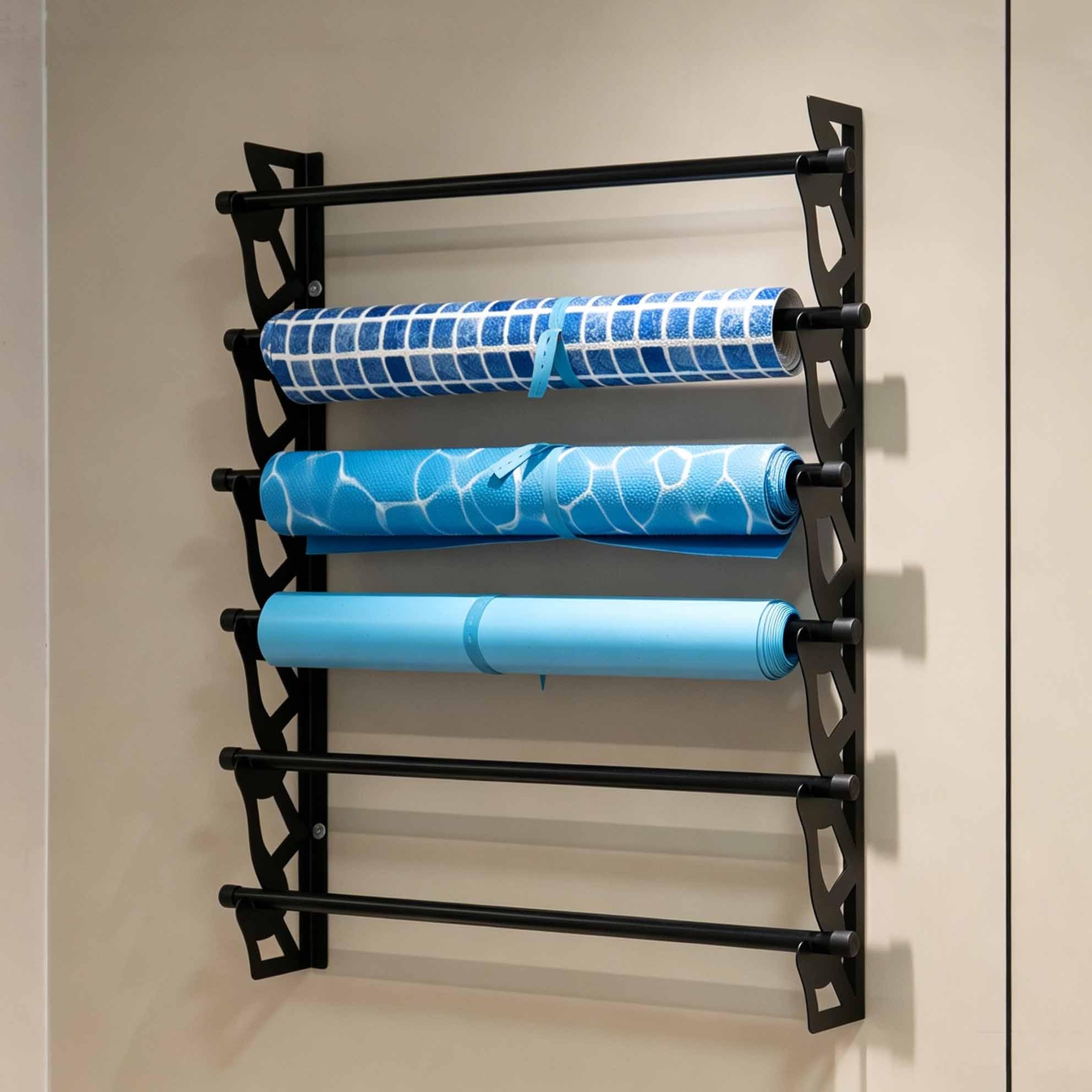 Soporte para Rollos Vinilo, Organizador Colgante para Vinilo Artesanal, Negro