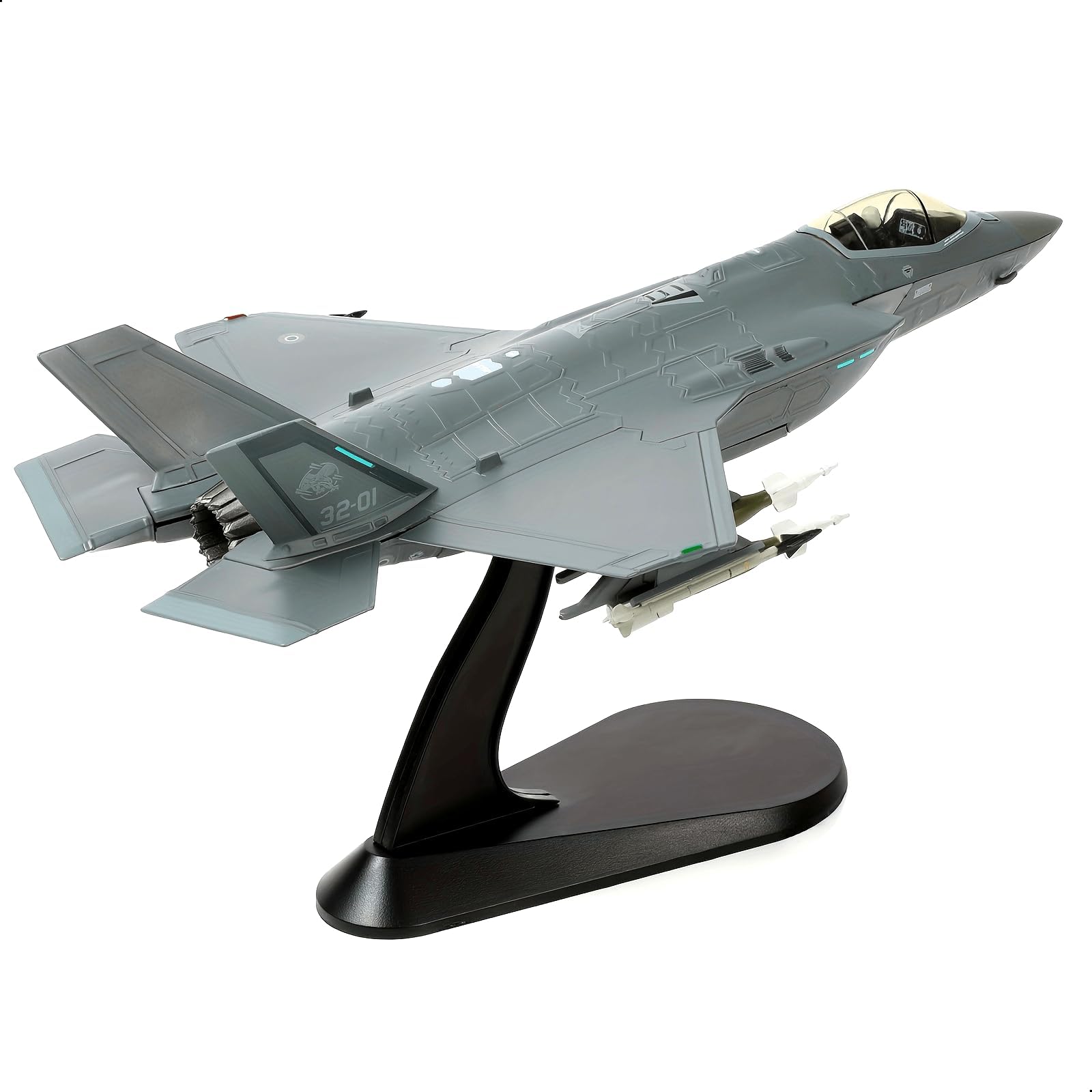1:72 Scale F-35A Stealth Fighter Model | Diecast Metal Aircraft Kit with Display Stand for Military Enthusiasts and Collectors