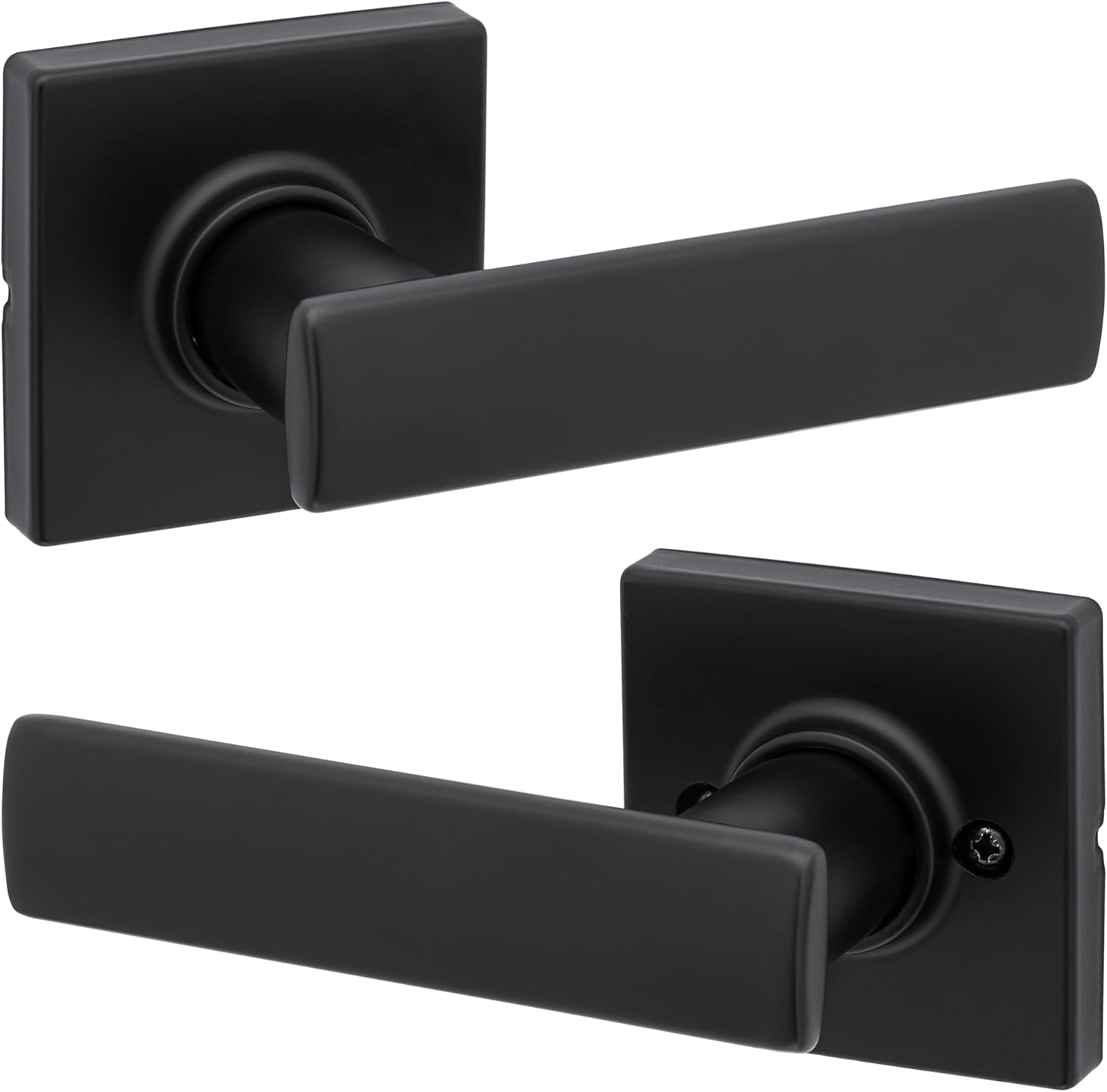 Weiser Breton Matte Black Passage Door Handle, Modern Décor Door