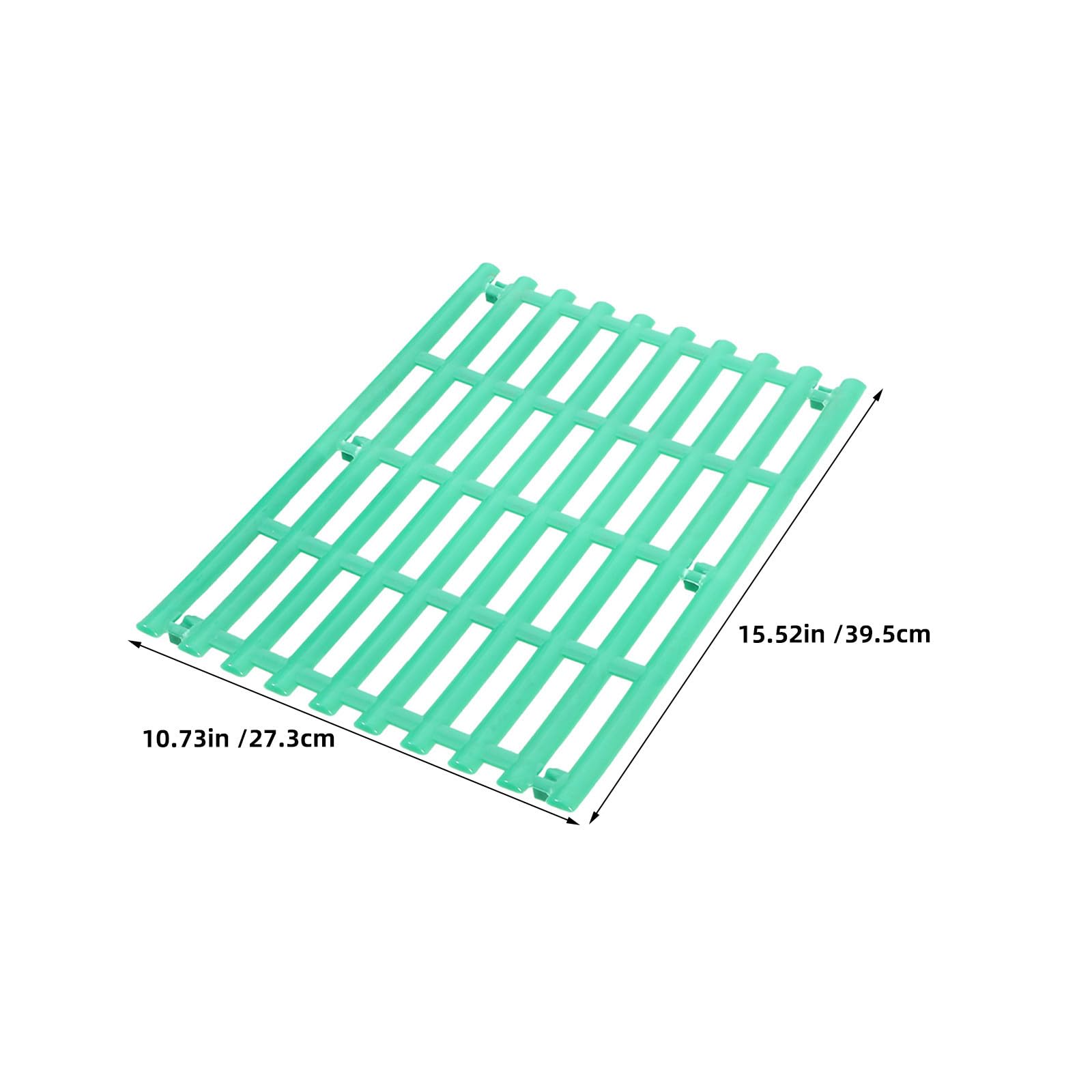4 Pezzi Tappetini in Plastica Verde per Piccoli Animali e Chinchilla, Resistente all'Usura Design Efficiente Antiperdita per Gabbia e Riposo
