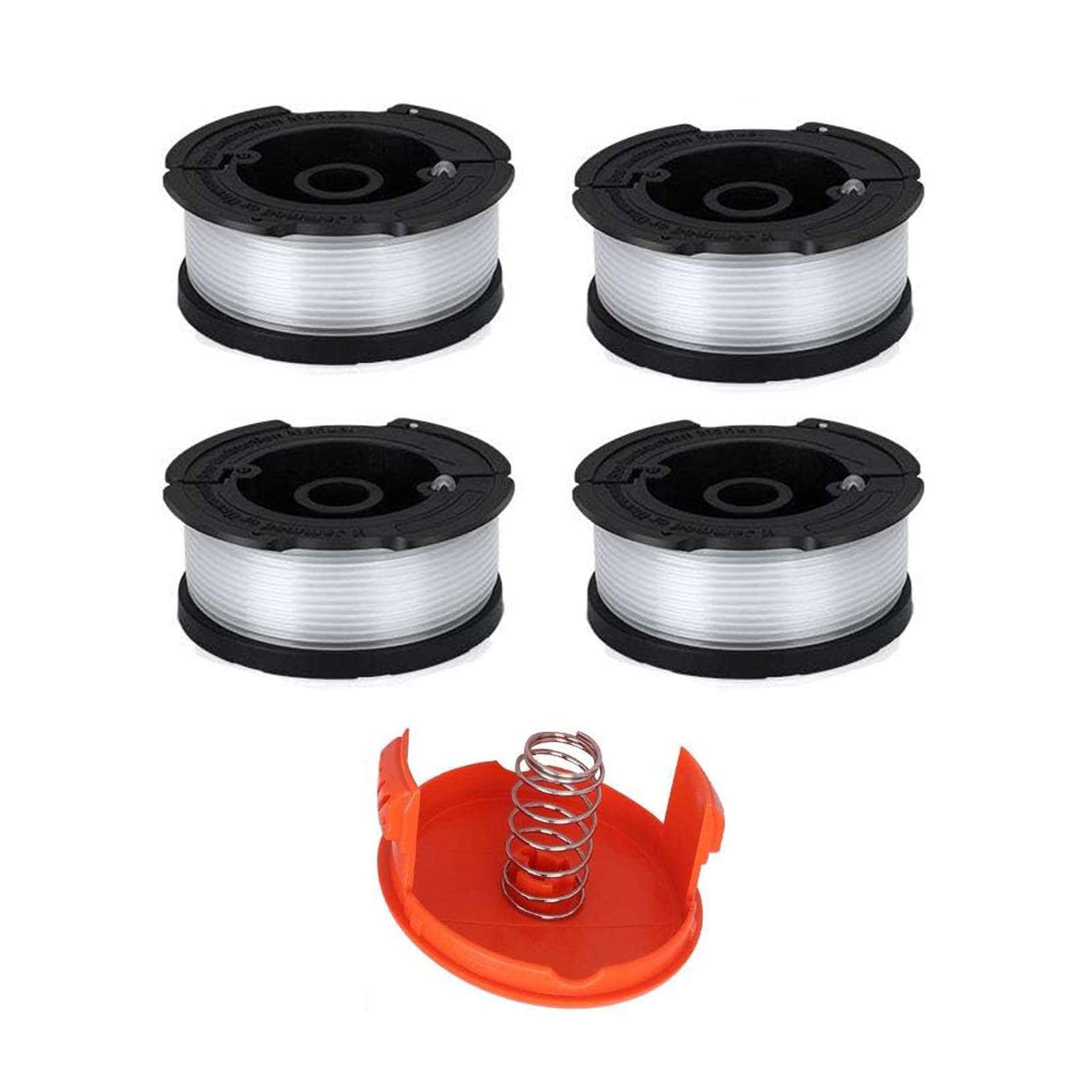 4x Ersatzspulen Mit Schnur Für Black & Decker Rasentrimmer – 0,2 Cm Durchmesser, 9,1 M Länge