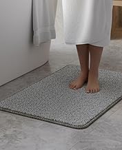 RMsindwani Turkey Super Soft (40x60 cm) Microfibre Solid 2000 GSM Bath Mat Super Absorbent Anti Skid Door Mats for Home/Bathroom/Bedroom/Kitchen/Floor Mat (Grey) Pack of 1