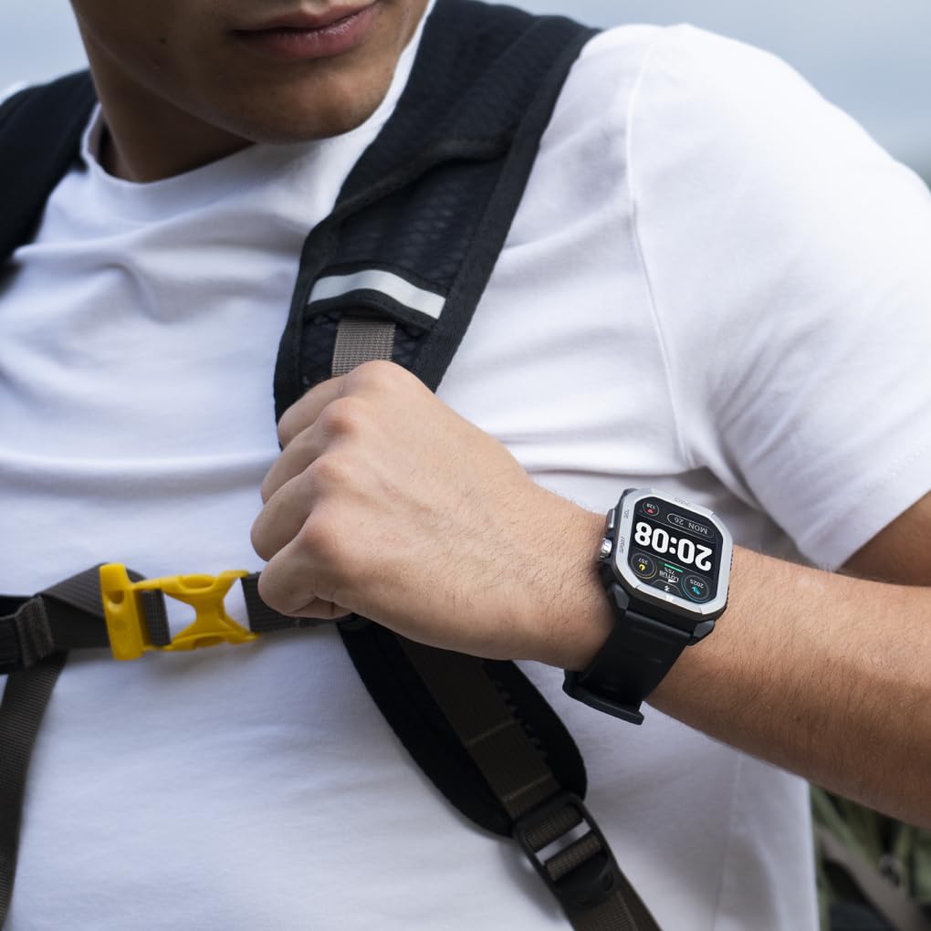 LOTUS Reloj Inteligente Hombre - Smartwatch Hombre de Caucho Negro - Resistente al Agua 5 ATM - GPS, Voz IA, Control Música, Cuenta Pasos y Calorías, Teléfono 50200/1 Ferro RC - Smartime 2nd Gen