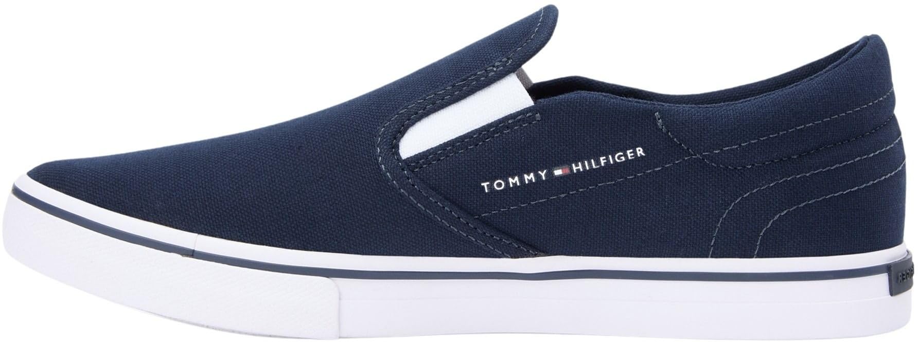 Tommy Hilfiger Men's Vulc Core Slip On FM0FM05689 Low Top, Blue (Desert Sky), 10.5
