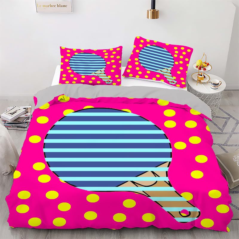 Housse de couette 90x190 enfant microfibre anti-plis et facile à laver lit violet