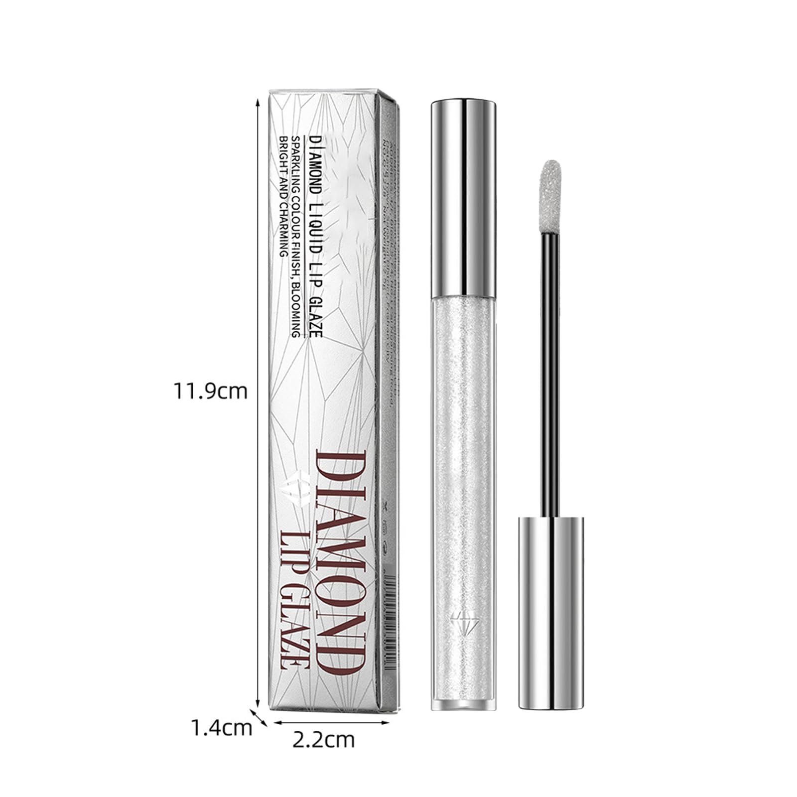 Barras de Labios Líquidas, 2.4g Barras de Labios Antiadherentes, Color de Larga Duración, Barras de Labios Brillantes, Blanco Plata, lipsticks