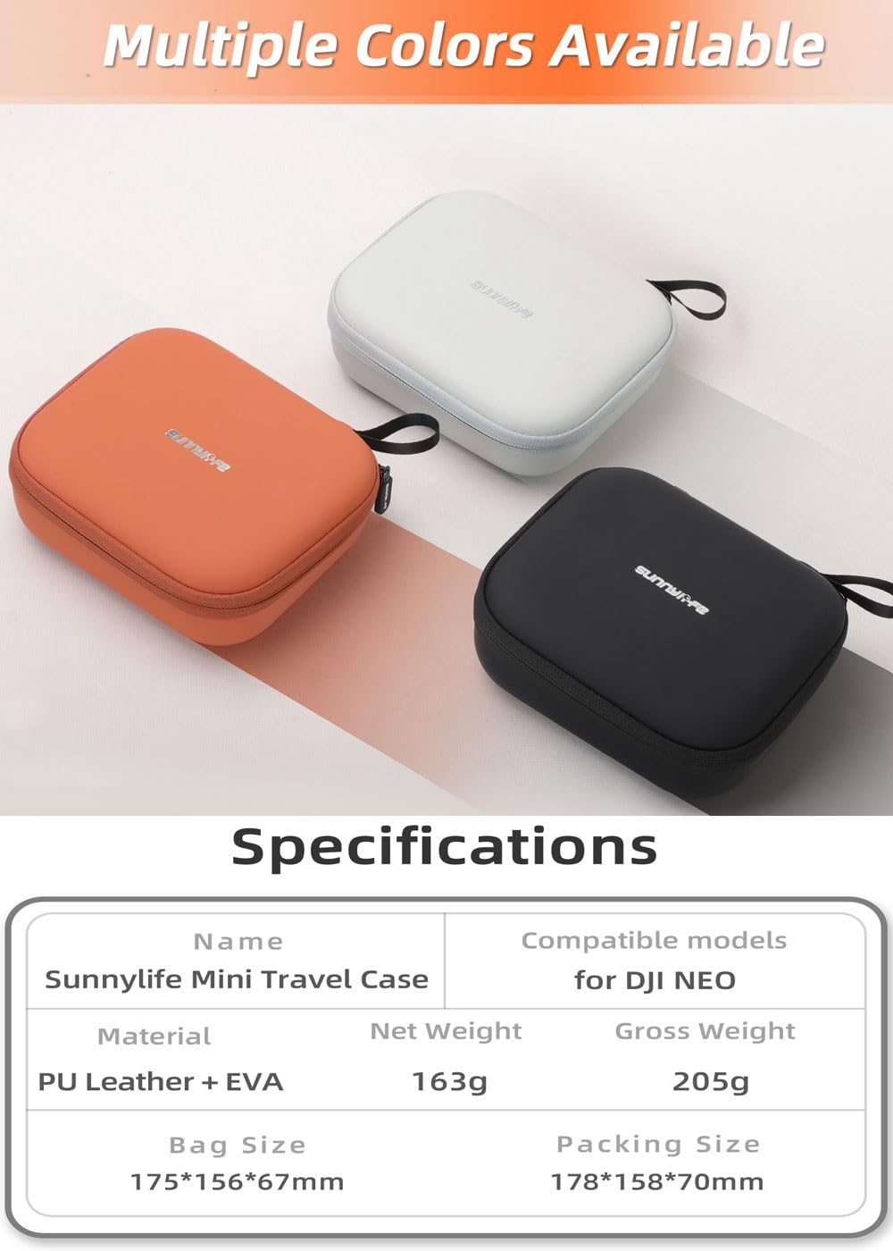 Lokyoyo Neo 1 Carrying Case, Small Storage Bag with Carabiner for DJI Neo 1 Drone - Image 3