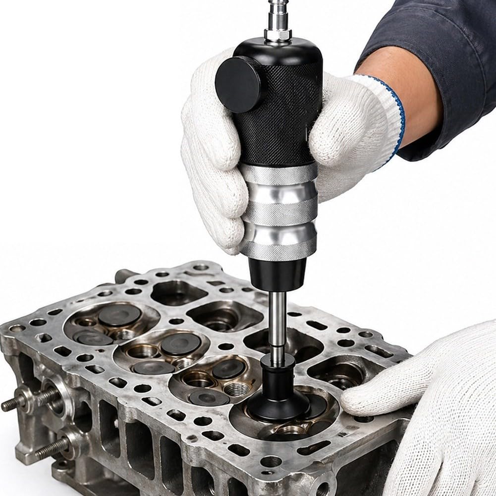 Rectificadora de válvula de motor neumático con 4 tamaños de ventosa ajustables Material de acero al cromo vanadio Sistema de aire de precisión Ligero 250x150mm Interfaz de cambio rápido