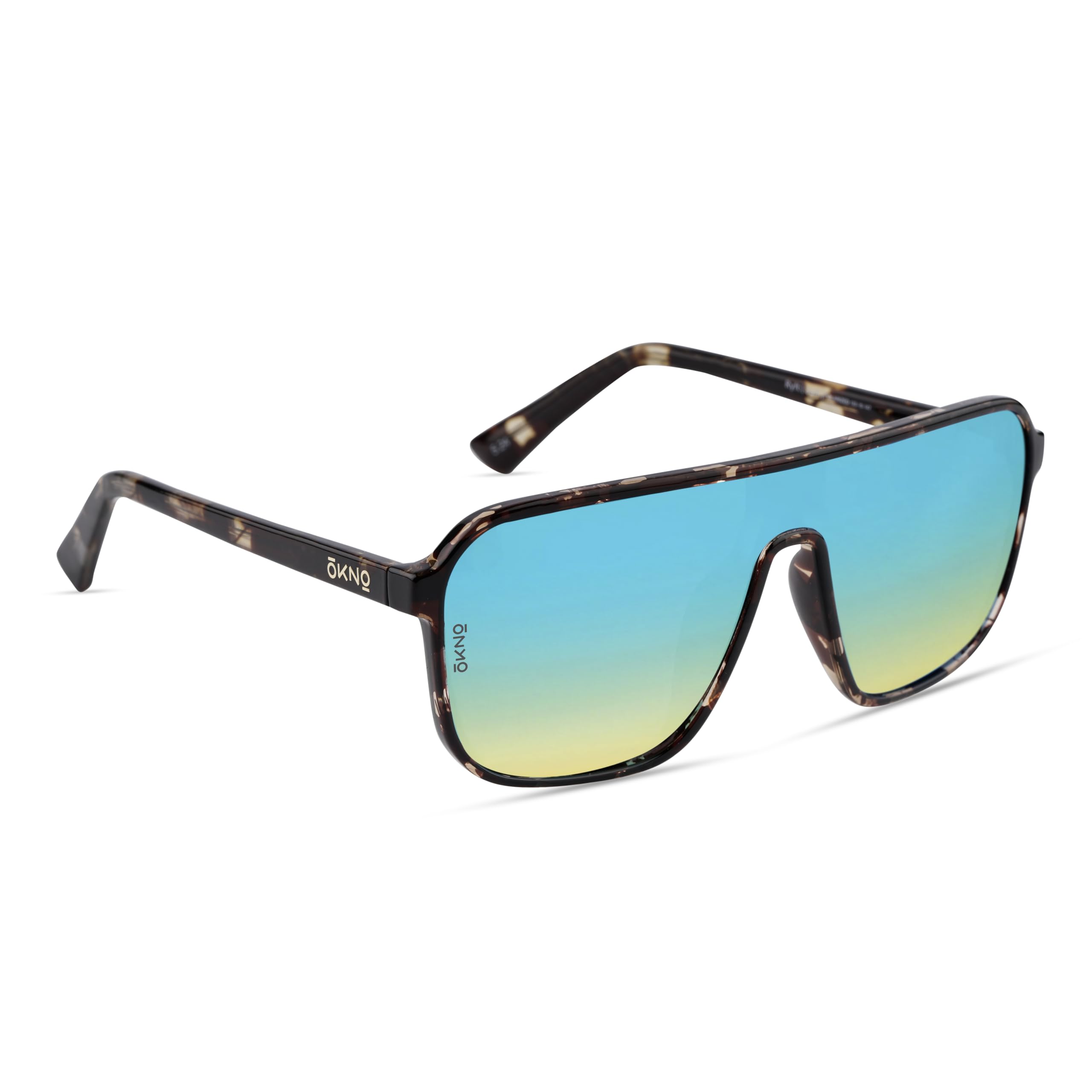 OKNOEyewearlabs | Polarized Full Rim TR 90 Rectangular Branded Stylish Sunglasses For Men & Women | 100% UV Protection Shades | Cricket Sports Cycling Driving | Oversized Unilens | Ryft | Surf