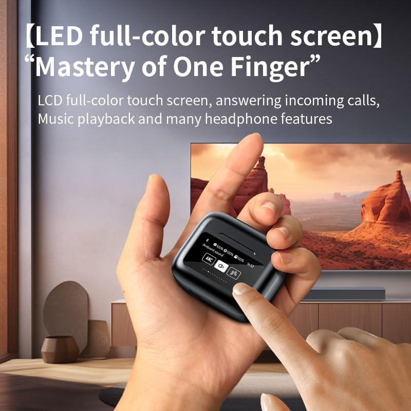 LX-20ANC/ENC HD Noise Cancelling in Ear 5.4 Bluetooth Multifunctional Touch Screen Bluetooth Earphones - Image 6