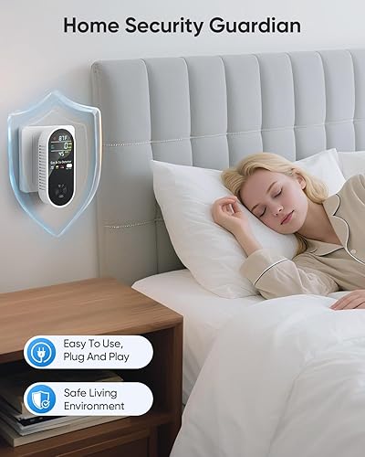 Miniatura 5 de Detectores de monóxido de carbono y detector de gas natural, detectores de monóxido de carbono mejorados 4 en 1, detector de fugas de gas con alarma