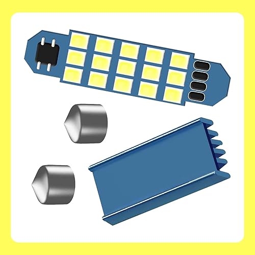 Miniatura 6 de gunhunt 2 luces LED de techo de 1.654 in de doble punta para automóvil, 2835 luz de lectura impermeable de alto brillo, luz de mapa, reemplazo