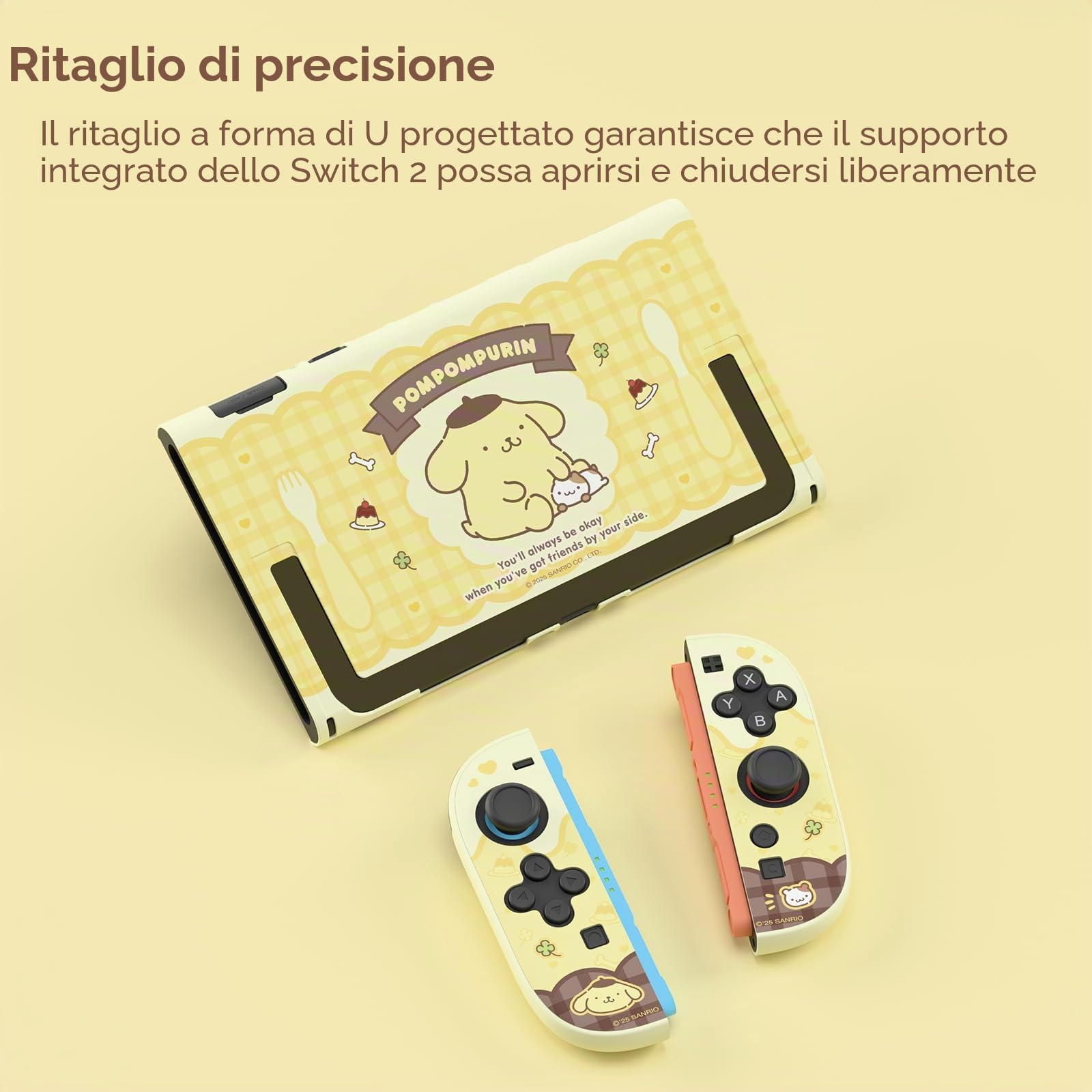 Kuitmor Custodia agganciabile per Nintendo Switch 2 modello 2025, custodia rigida sottile in policarbonato antigraffio e antiurto compatibile con accessori Switch 2 - BDG