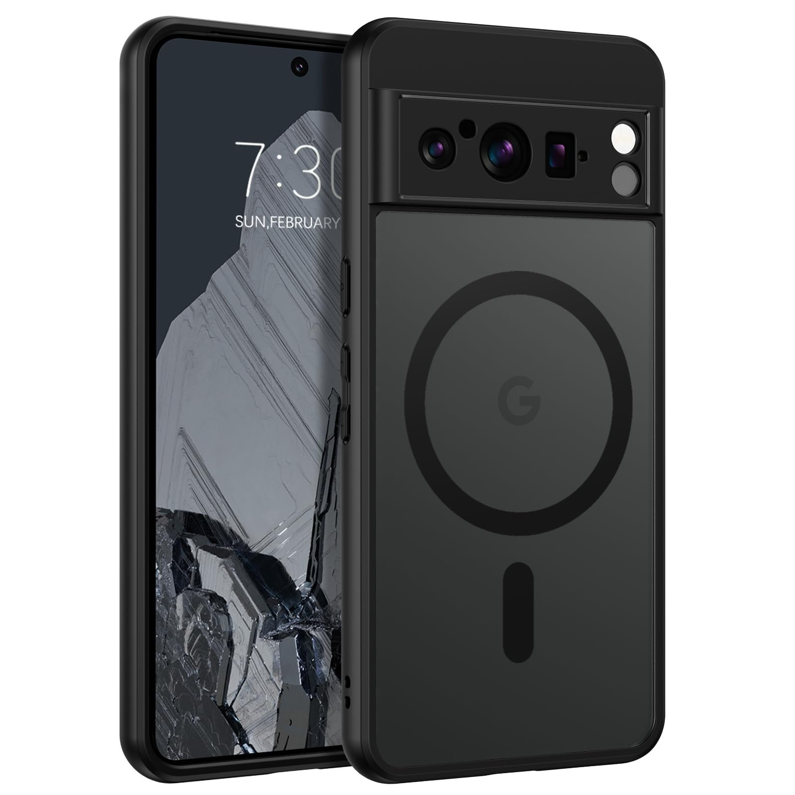 BENTOBEN Hülle Für Google Pixel 8 – Magentakompatibel, Durchscheinend Matt, Stoßfest & Schlank