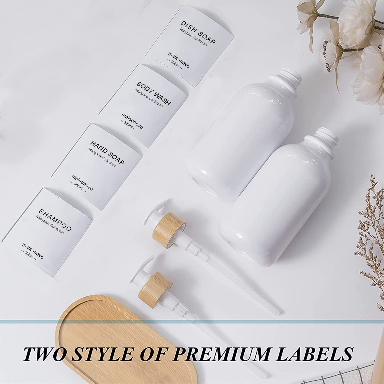 2 pieces 500 ml soap dispenser, dish soap