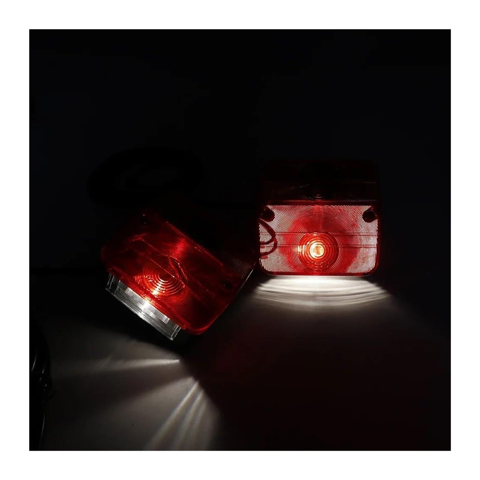 Luz Matrícula 1 Juego Luces traseras 12 V Intermitentes luz Trasera luz matrícula luz Freno Marcha atrás Cable 7 Pines y 10 m. Reemplazo Luces Traseras