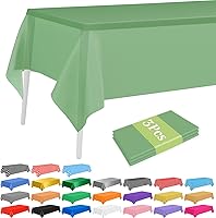 Vista 21 de PLULON 6 Pzas Manteles de Colores Arcoíris de Plástico Desechables Cubierta de Mesa para Mesas Rectangulares 54 x 108 Pulgadas Mantel Impermeable 6