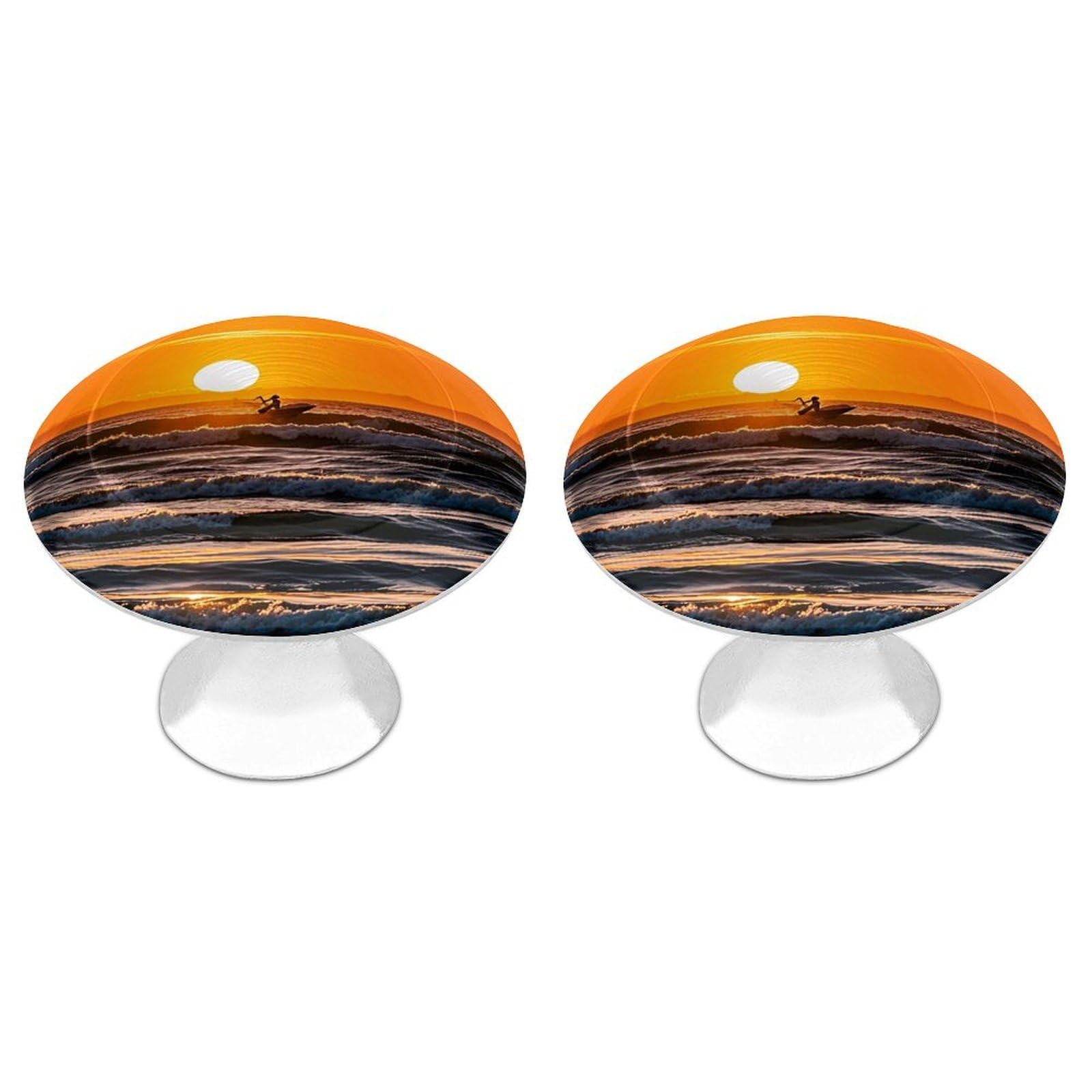 QMNLKH Cloudy Sky Cabinet Knobs for Home, Round Drawer Pulls for Kitchen, Personalized Cupboard Handles with Screw, Fashion Dresser Knobs for Office, Drawer Handles, 2 Packs