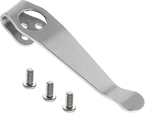 Miniatura 5 de Clip de bolsillo de transporte profundo con tornillos, clip trasero de bolsillo de aleación de titanio para Spyderco C81 C10 C11, clips de bolsillo