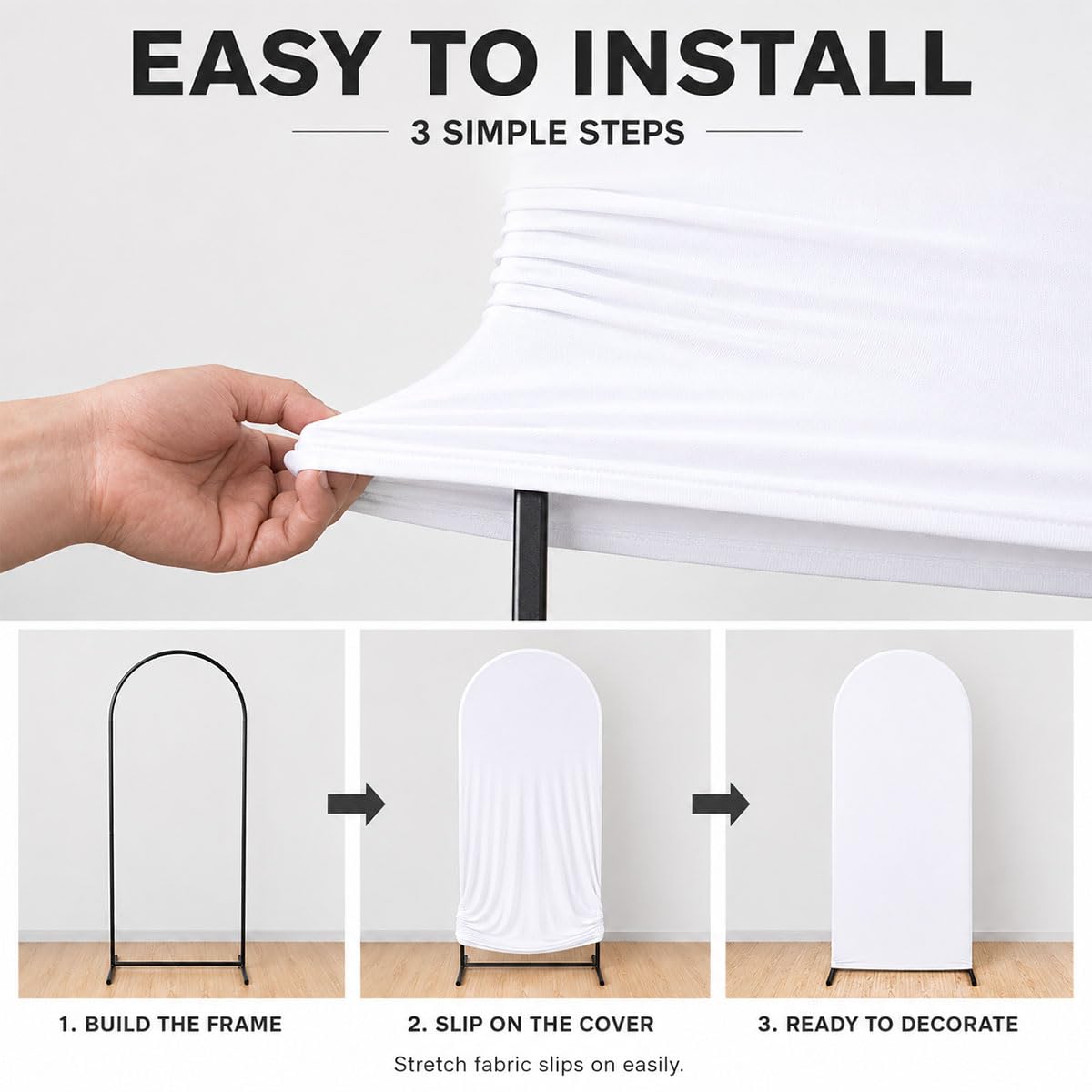 FANSU Sfondo a Forma di Arco Coperture per Piedistalli (Viola,220cm+3 Grandi)