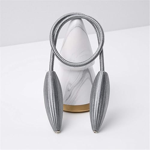 Miniatura 3 de Paquete de 4 sujetadores de cortina plateados decorativos para ventana, alzapaños para cortinas con modelado aleatorio (plateado)