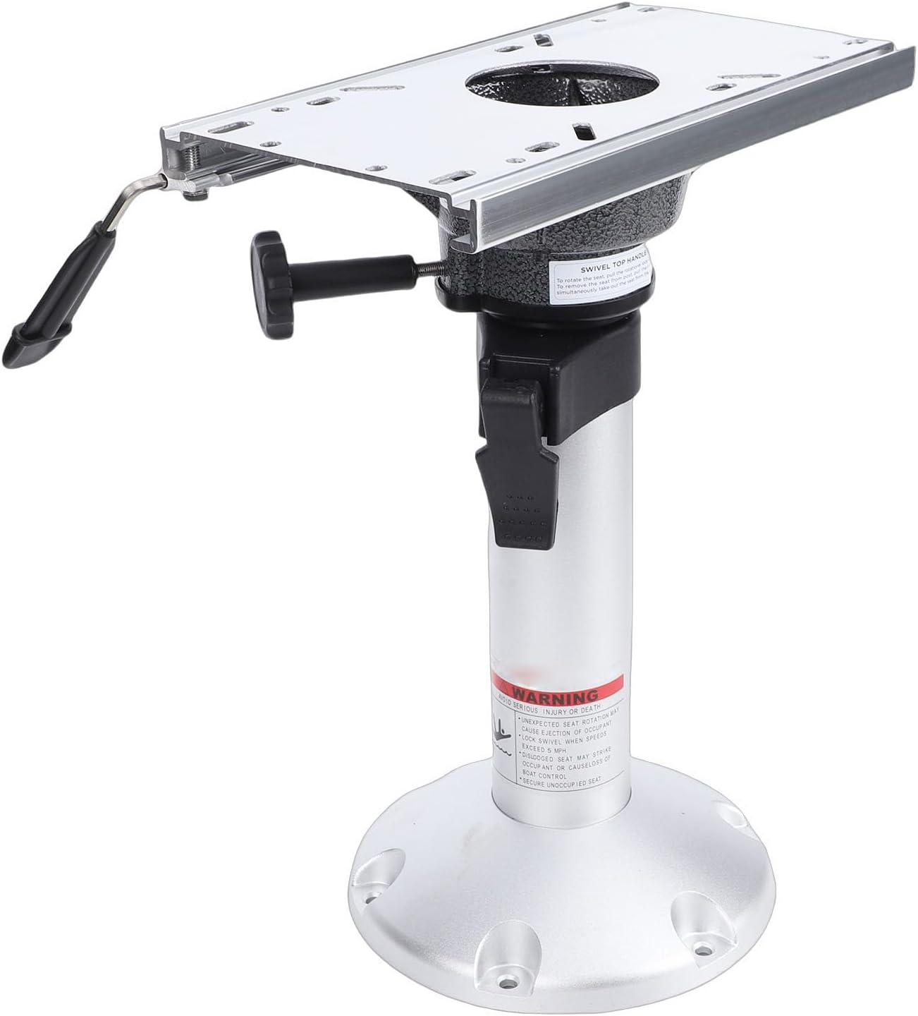 Boat Seat Pedestal Base Mount Kit, Premium Aluminum Alloy 17-24in Adjustable Boat Seat Base for Yacht Ship Floating Dock Deck Marine Fishing Cabin Seating Accessories