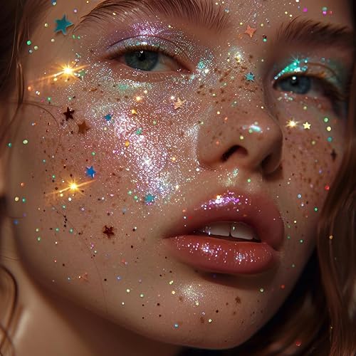 Miniatura 4 de CarMela - Paleta de sombra de ojos con purpurina gruesa, textura cremosa, sombra de ojos con purpurina de larga duración para niños y mujeres,