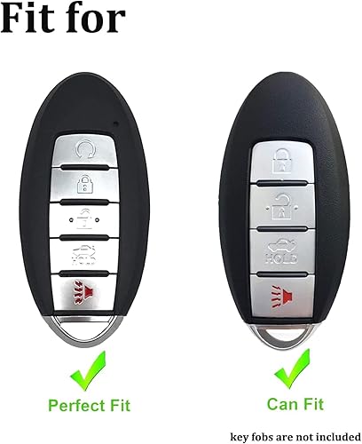Miniatura 2 de Funda para llavero para Nissan Altima, accesorios de 5 botones, funda inteligente de TPU suave con llavero para Nissan Maxima Rogue Armada