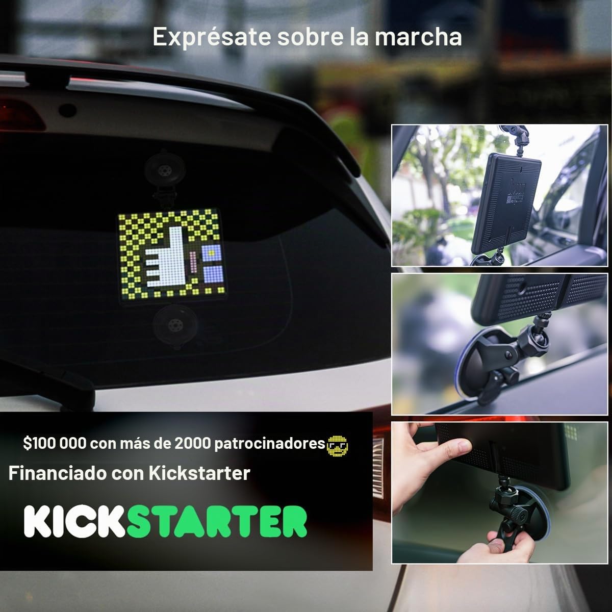 Divoom Pixoo-MAX Pixel Display, App Pantalla de Control de teléfono Celular con Pantalla LED programable de 32 x 32 para decoración del hogar, Publicidad de Negocios