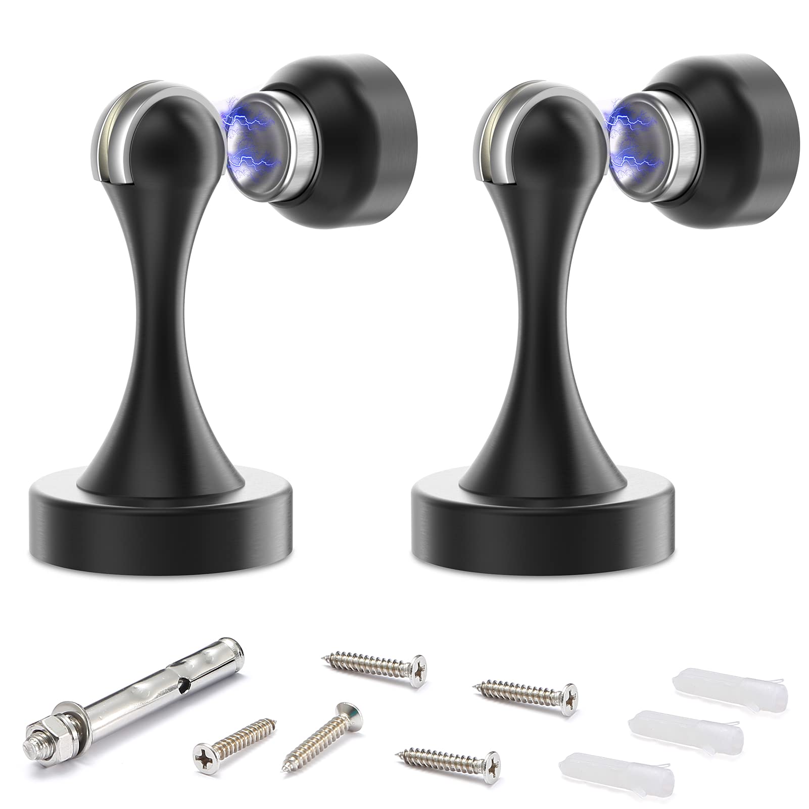 Magnetic Door Stop Stainless Steel，Door Stopper, Heavy Duty for Various Door Types, Keep Your Door Open, Wall Mount Door Holder/Catch