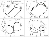 Vista 7 de Paquete de 2 cestas plegables de malla para la ropa sucia, cestas plegables para la ropa de baño, dormitorio universitario, viajes (blanco)