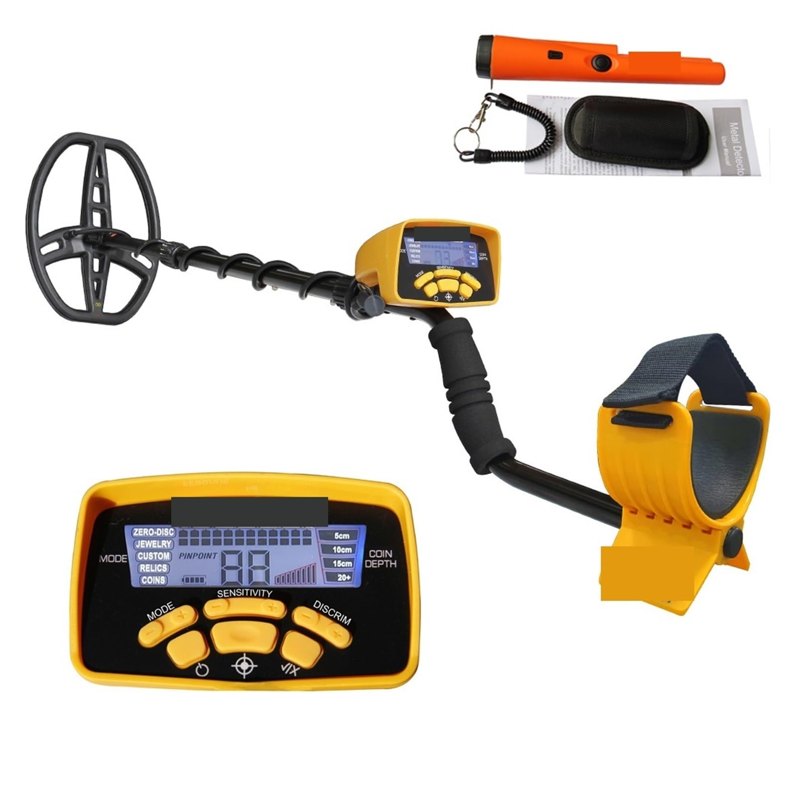 Wykrywacz metalu, Profesjonalny wykrywacz metali MD 6450 z podświetlanym wyświetlaczem cyfrowym Gold Digger Underground Long Range(MD-6350)