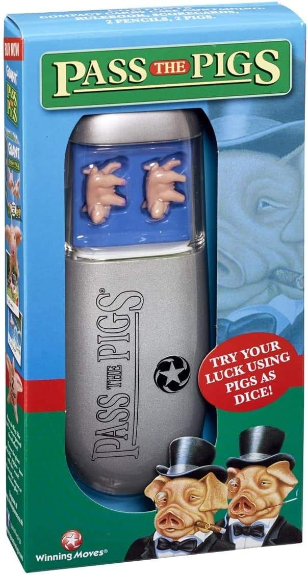 Collect Travel Size/Mini Pass The Pigs- Probably The Best dice Game Ever! Throw The Pigs, How They Fall Determines The Points You get!