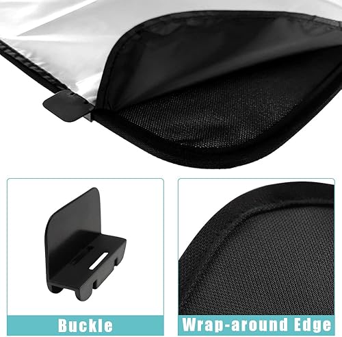 Miniatura 8 de BestEvMod Parasol plegable para techo Rivian R1T de 2 capas, cubiertas reflectantes para techo corredizo bloquea los rayos UV, protección contra el