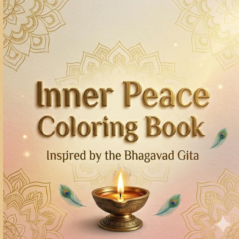 Inner Peace Coloring Book: Simple Life Lessons & Mindfulness Inspired by the Bhagavad Gita