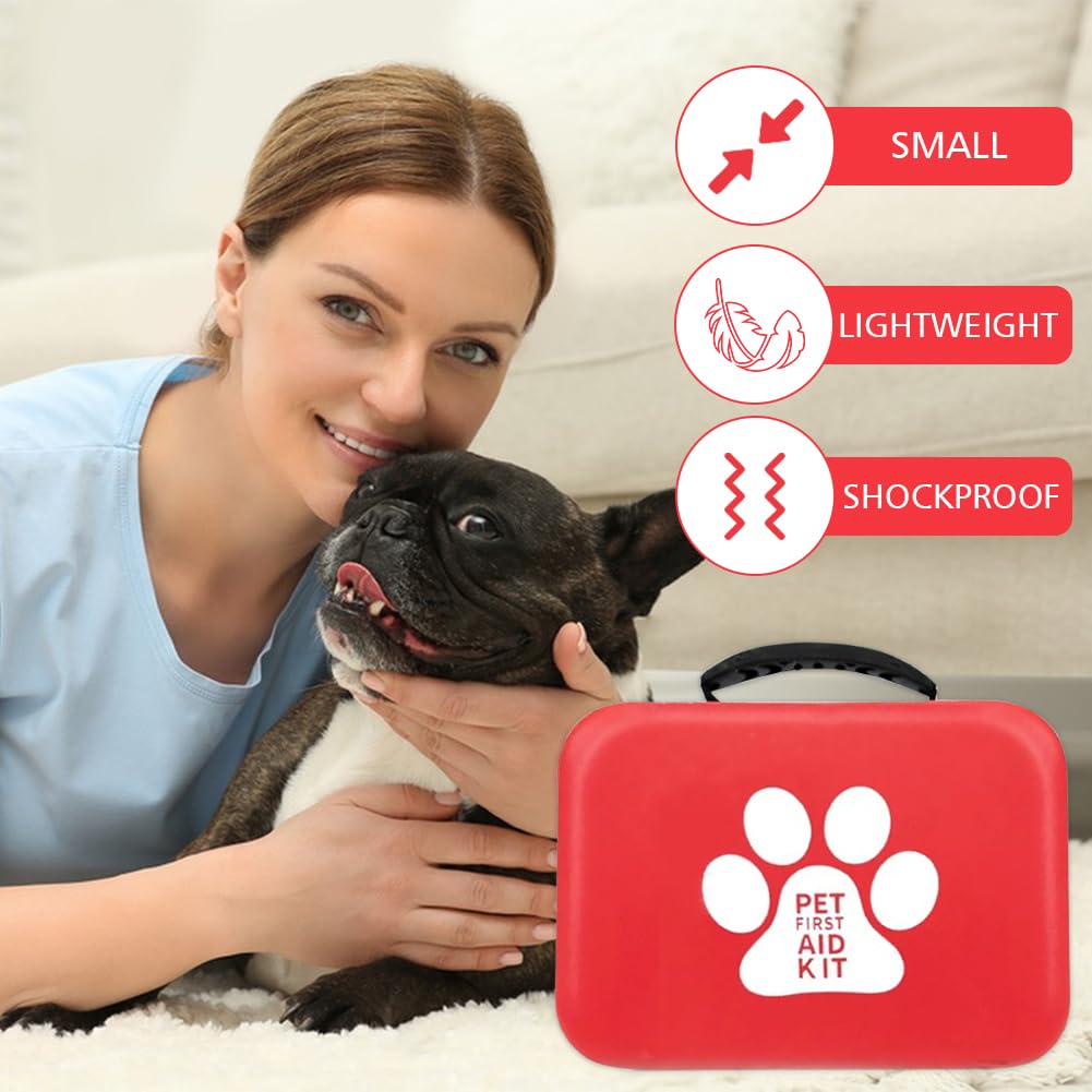 Kit de primeros auxilios para perros y gatos, 27 piezas, botiquín de viaje para perros, botiquín de primeros auxilios para mascotas, farmacia para perros, bolsa de emergencia para viajes y